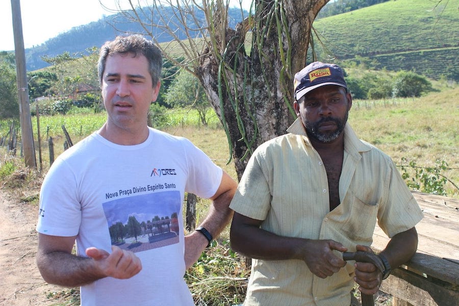 two men on a farm