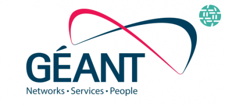 Geant with the inscription Networks, Services, People - Home